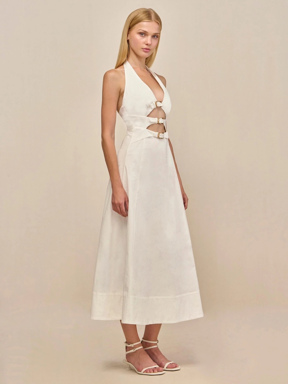 NWT - NEVER WORN - CULT GAIA - BRAXTON DRESS - OFF WHITE - SIZE 2